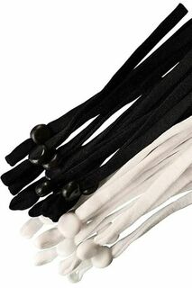 White or Black - Elastic Side Straps x6