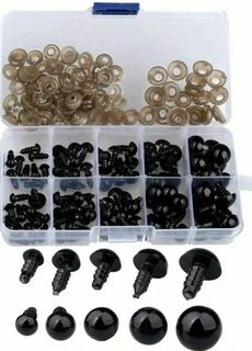 142pcs 6-12mm Plastic Black Safety Eyes